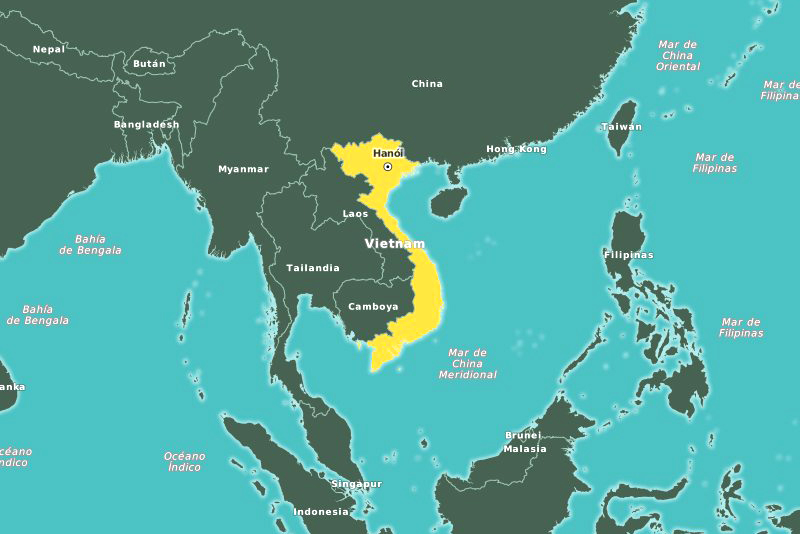 mapa vietnam